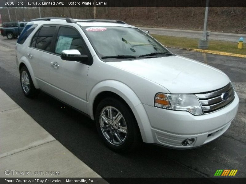 Oxford White / Camel 2008 Ford Taurus X Limited AWD