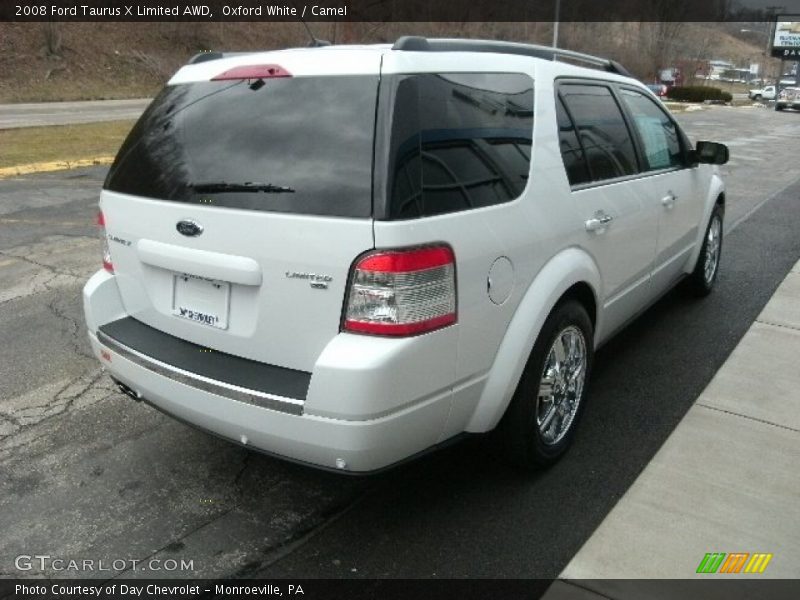 Oxford White / Camel 2008 Ford Taurus X Limited AWD