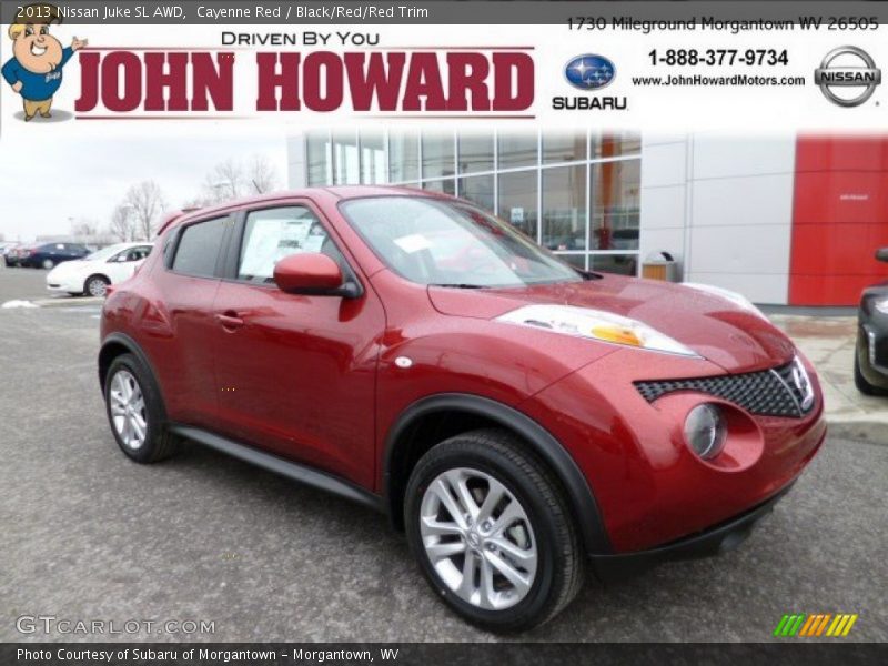 Cayenne Red / Black/Red/Red Trim 2013 Nissan Juke SL AWD