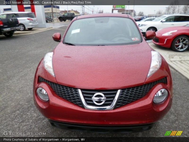 Cayenne Red / Black/Red/Red Trim 2013 Nissan Juke SL AWD