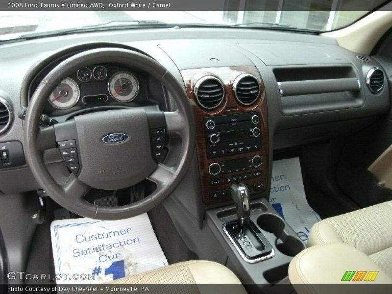 Oxford White / Camel 2008 Ford Taurus X Limited AWD