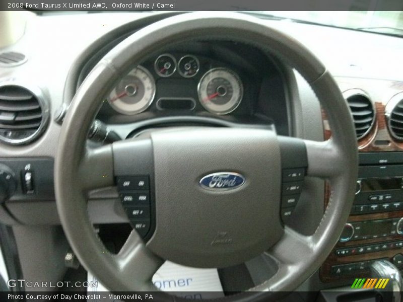 Oxford White / Camel 2008 Ford Taurus X Limited AWD