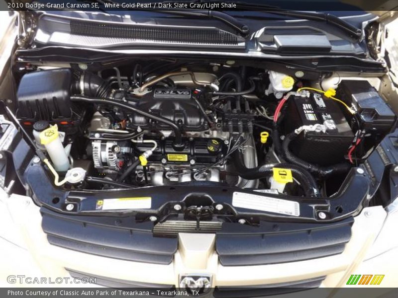 White Gold Pearl / Dark Slate Gray/Light Shale 2010 Dodge Grand Caravan SE