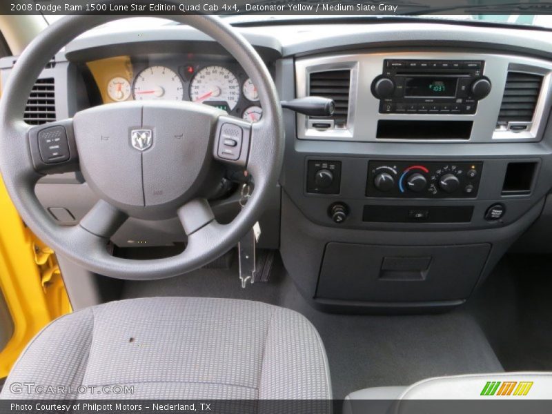 Detonator Yellow / Medium Slate Gray 2008 Dodge Ram 1500 Lone Star Edition Quad Cab 4x4