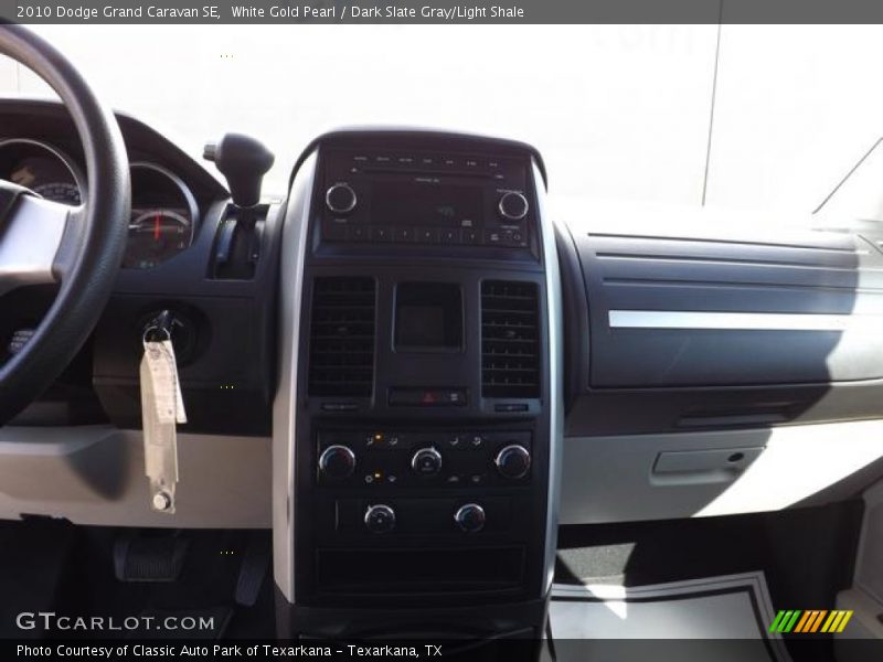 White Gold Pearl / Dark Slate Gray/Light Shale 2010 Dodge Grand Caravan SE