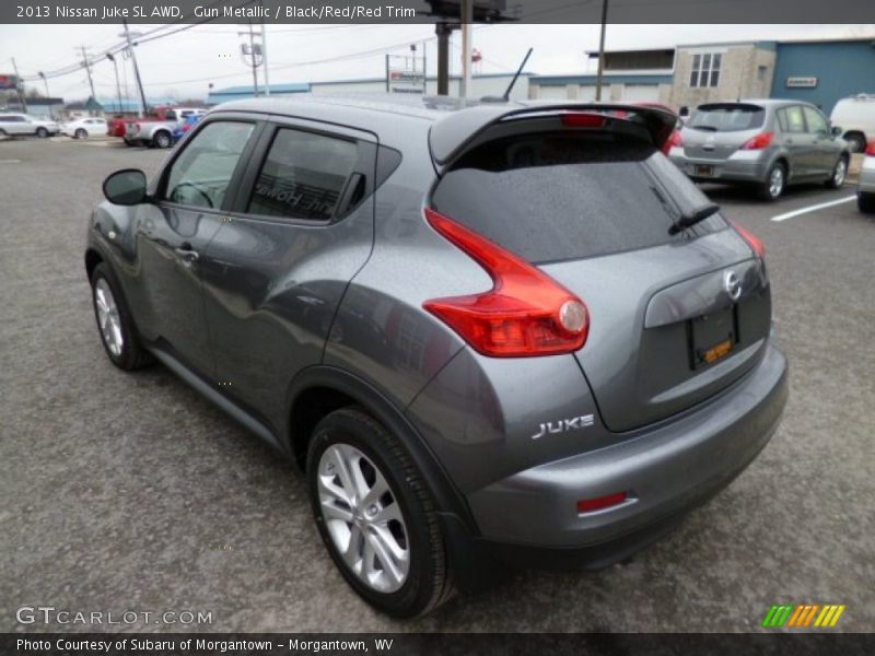 Gun Metallic / Black/Red/Red Trim 2013 Nissan Juke SL AWD