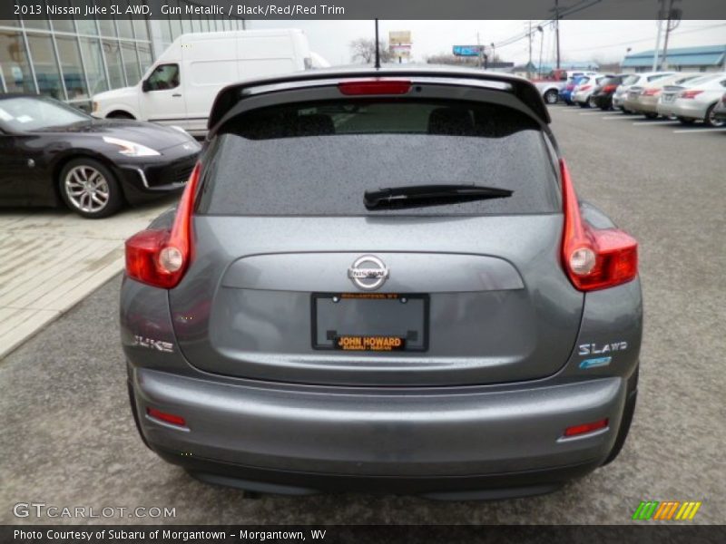 Gun Metallic / Black/Red/Red Trim 2013 Nissan Juke SL AWD