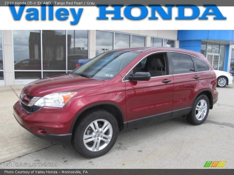 Tango Red Pearl / Gray 2010 Honda CR-V EX AWD