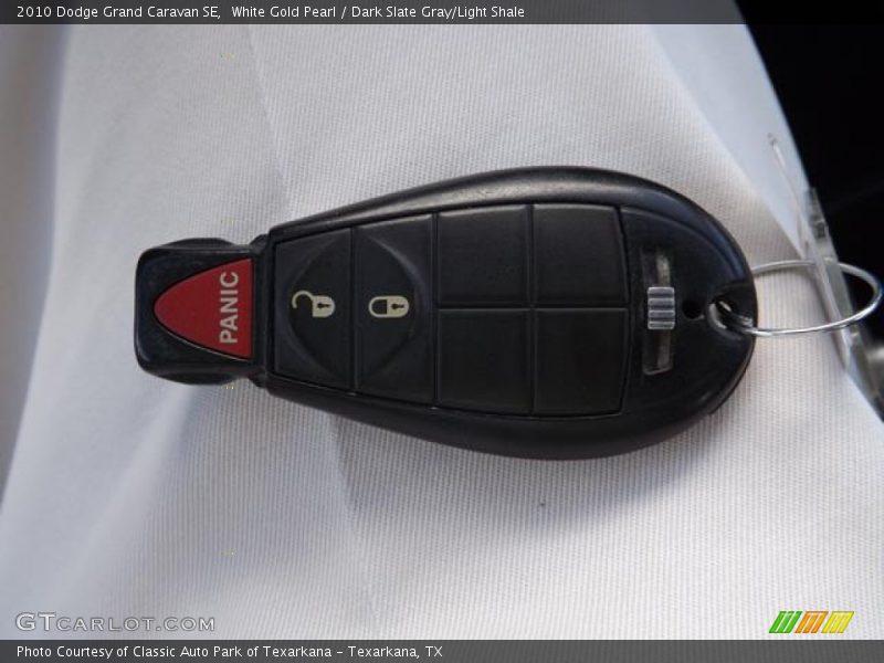 White Gold Pearl / Dark Slate Gray/Light Shale 2010 Dodge Grand Caravan SE