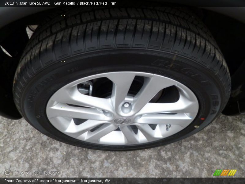 Gun Metallic / Black/Red/Red Trim 2013 Nissan Juke SL AWD
