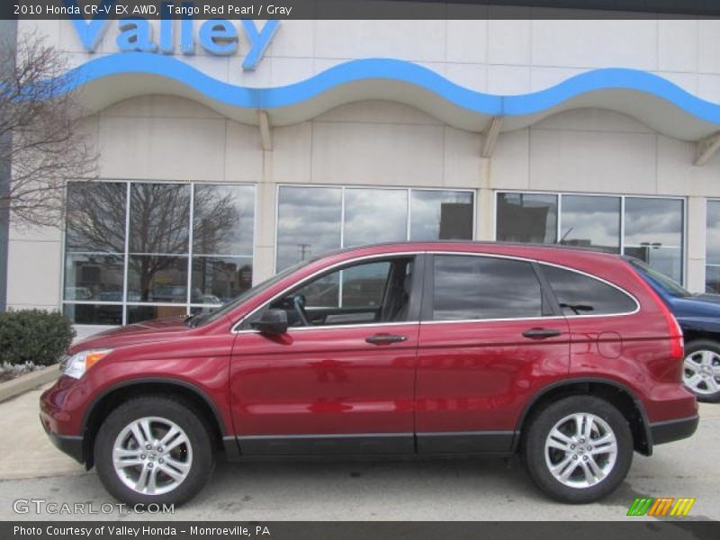 Tango Red Pearl / Gray 2010 Honda CR-V EX AWD