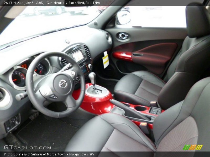 Gun Metallic / Black/Red/Red Trim 2013 Nissan Juke SL AWD