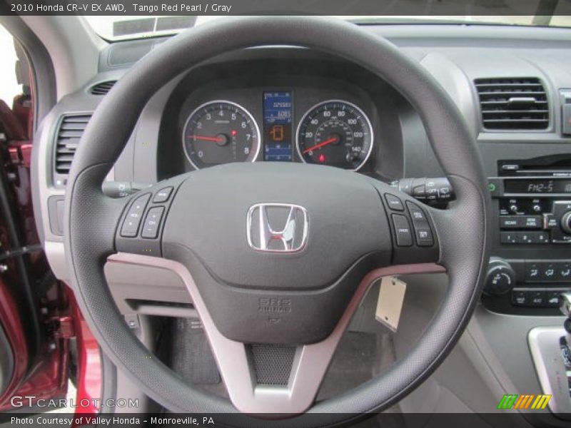 Tango Red Pearl / Gray 2010 Honda CR-V EX AWD