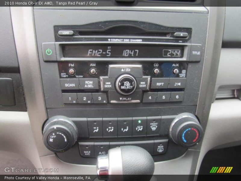 Tango Red Pearl / Gray 2010 Honda CR-V EX AWD
