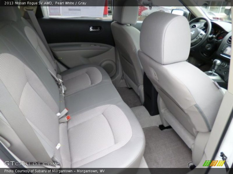 Pearl White / Gray 2013 Nissan Rogue SV AWD