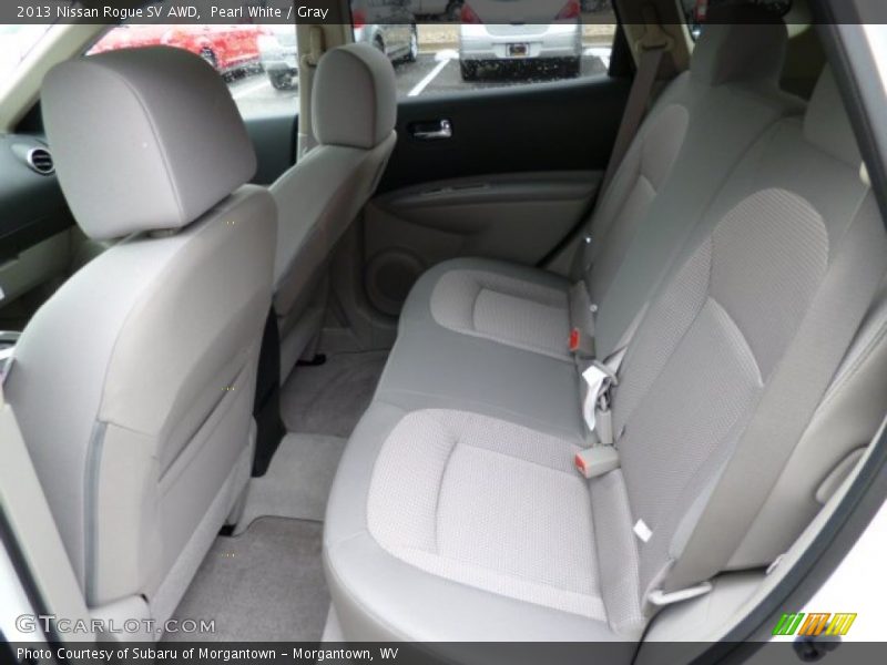 Pearl White / Gray 2013 Nissan Rogue SV AWD