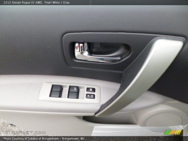 Pearl White / Gray 2013 Nissan Rogue SV AWD