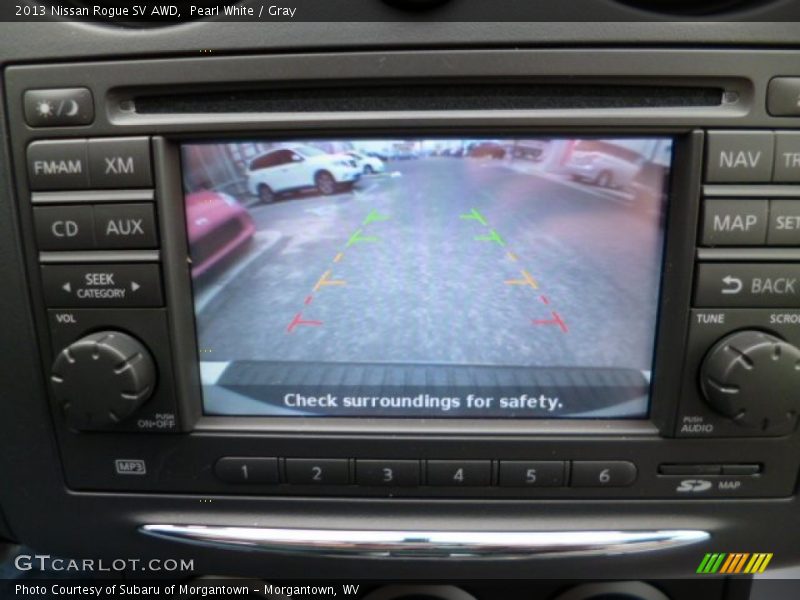 Pearl White / Gray 2013 Nissan Rogue SV AWD