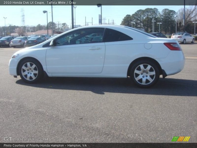 Taffeta White / Gray 2010 Honda Civic LX Coupe
