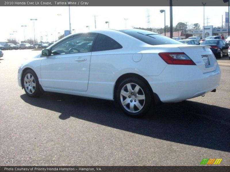 Taffeta White / Gray 2010 Honda Civic LX Coupe