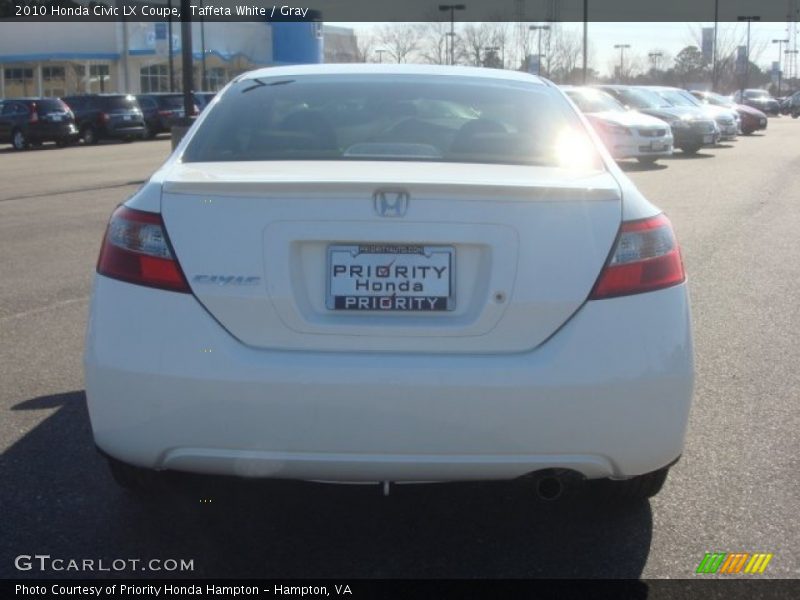 Taffeta White / Gray 2010 Honda Civic LX Coupe