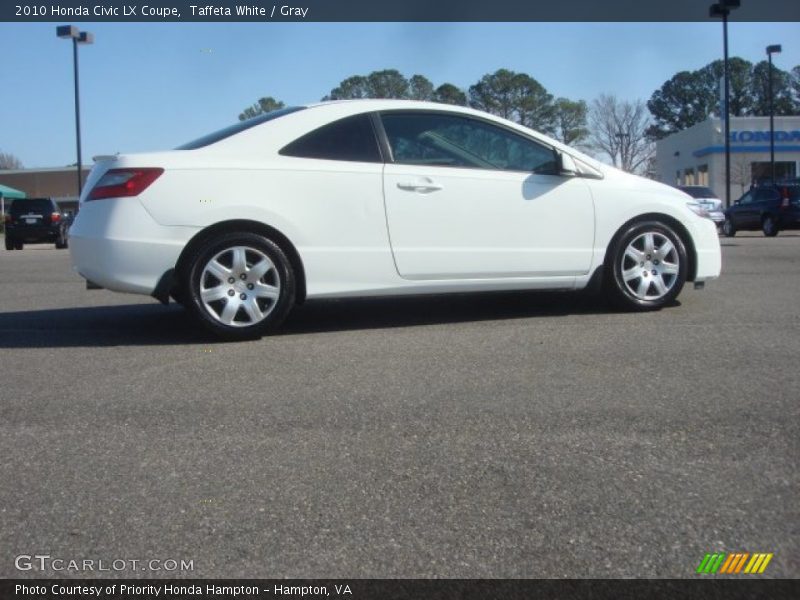 Taffeta White / Gray 2010 Honda Civic LX Coupe