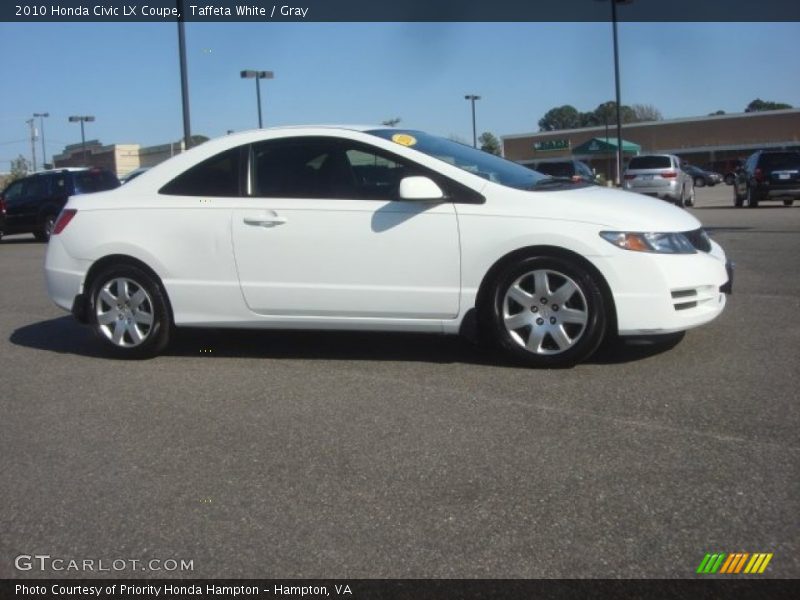 Taffeta White / Gray 2010 Honda Civic LX Coupe