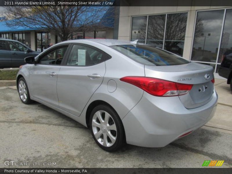Shimmering Silver Metallic / Gray 2011 Hyundai Elantra Limited