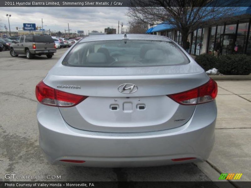 Shimmering Silver Metallic / Gray 2011 Hyundai Elantra Limited