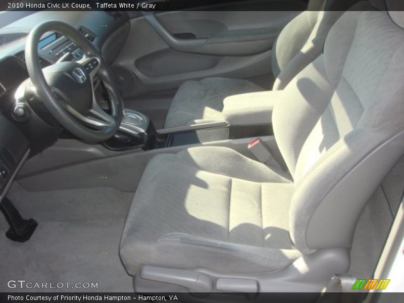 Taffeta White / Gray 2010 Honda Civic LX Coupe