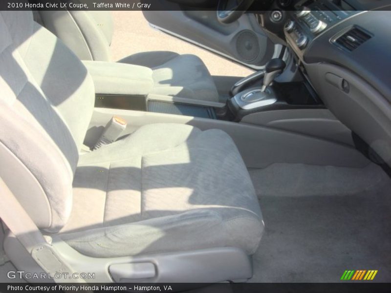 Taffeta White / Gray 2010 Honda Civic LX Coupe
