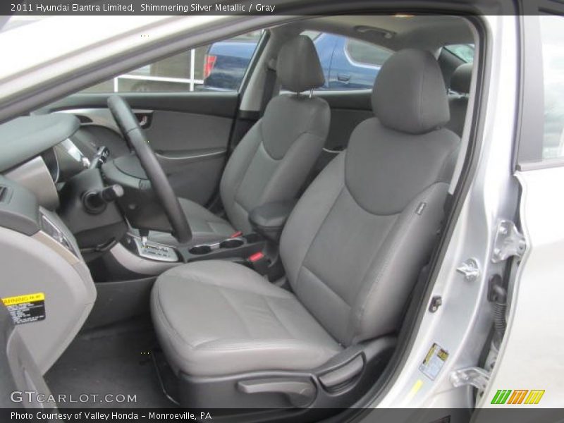 Shimmering Silver Metallic / Gray 2011 Hyundai Elantra Limited