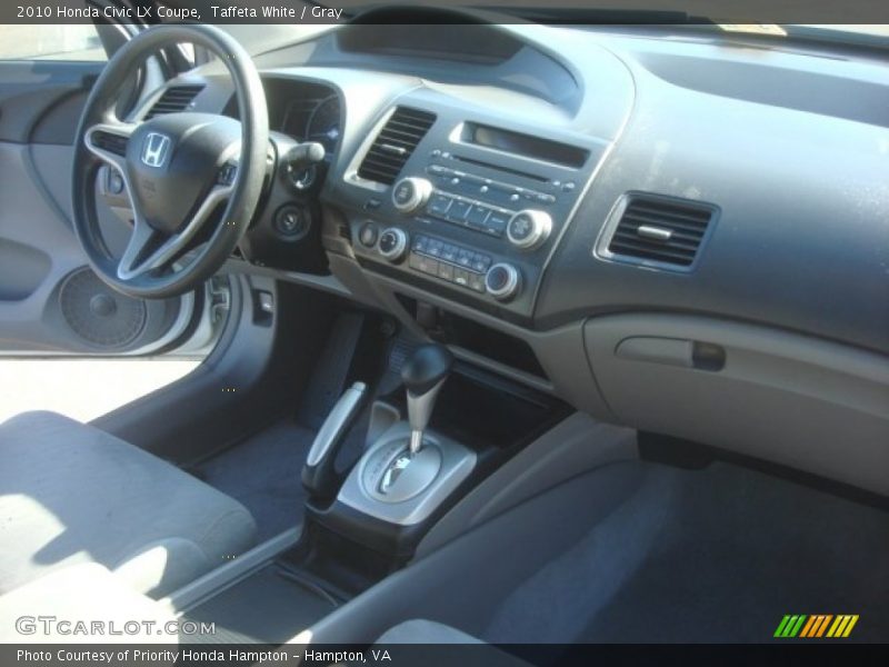 Taffeta White / Gray 2010 Honda Civic LX Coupe