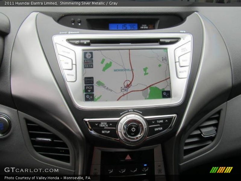 Shimmering Silver Metallic / Gray 2011 Hyundai Elantra Limited