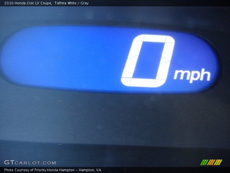 Taffeta White / Gray 2010 Honda Civic LX Coupe