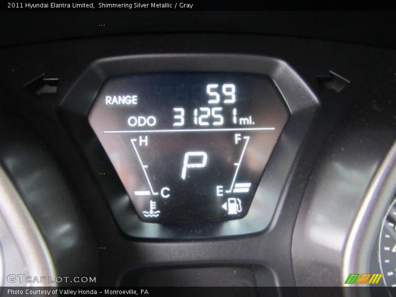 Shimmering Silver Metallic / Gray 2011 Hyundai Elantra Limited