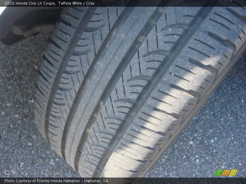Taffeta White / Gray 2010 Honda Civic LX Coupe