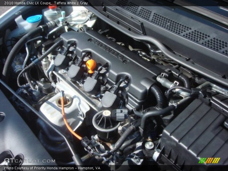 Taffeta White / Gray 2010 Honda Civic LX Coupe