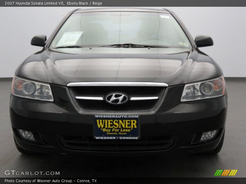 Ebony Black / Beige 2007 Hyundai Sonata Limited V6