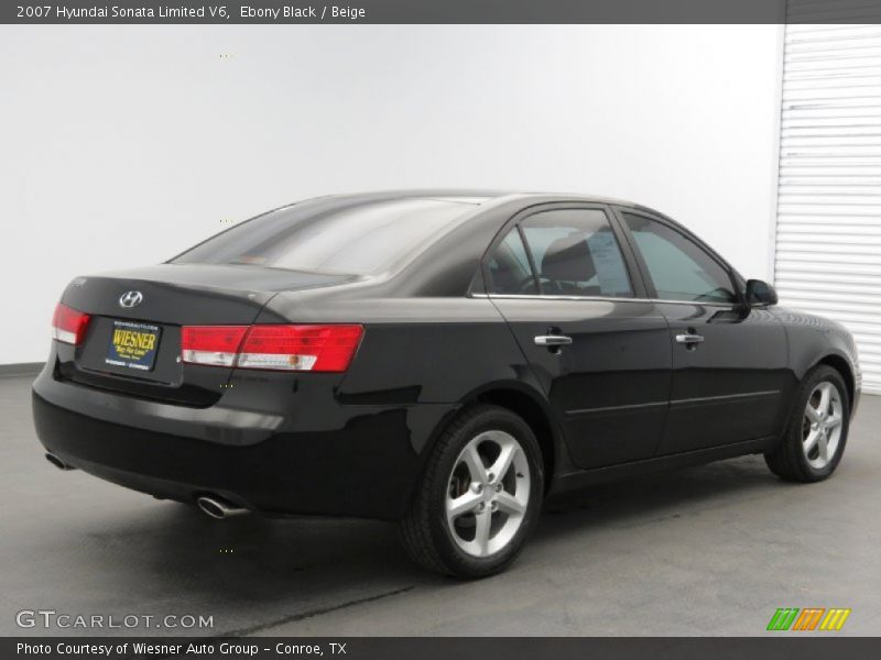 Ebony Black / Beige 2007 Hyundai Sonata Limited V6