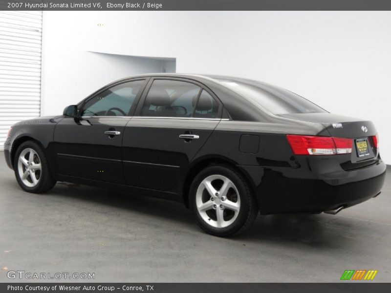 Ebony Black / Beige 2007 Hyundai Sonata Limited V6