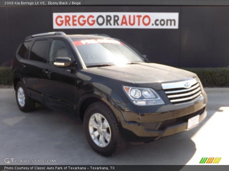 Ebony Black / Beige 2009 Kia Borrego LX V6