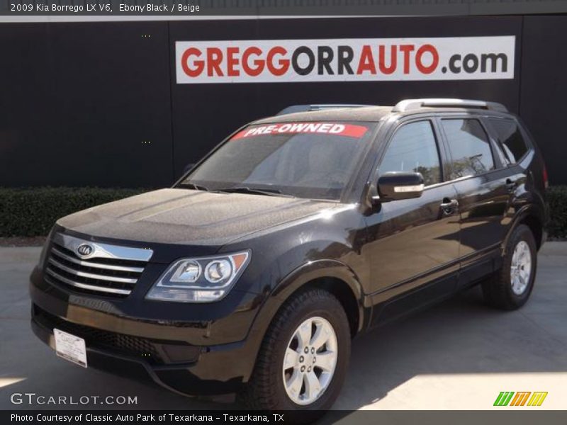Ebony Black / Beige 2009 Kia Borrego LX V6
