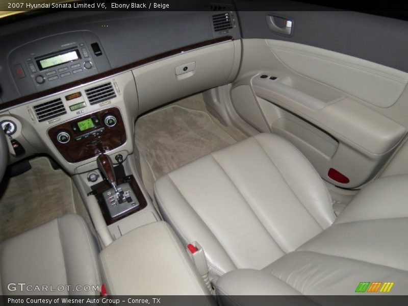 Ebony Black / Beige 2007 Hyundai Sonata Limited V6