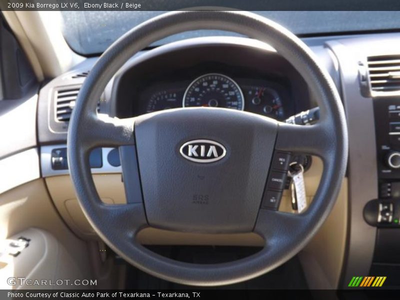 Ebony Black / Beige 2009 Kia Borrego LX V6