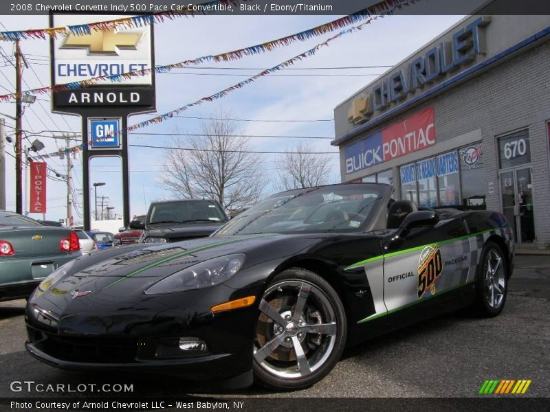 Black / Ebony/Titanium 2008 Chevrolet Corvette Indy 500 Pace Car Convertible