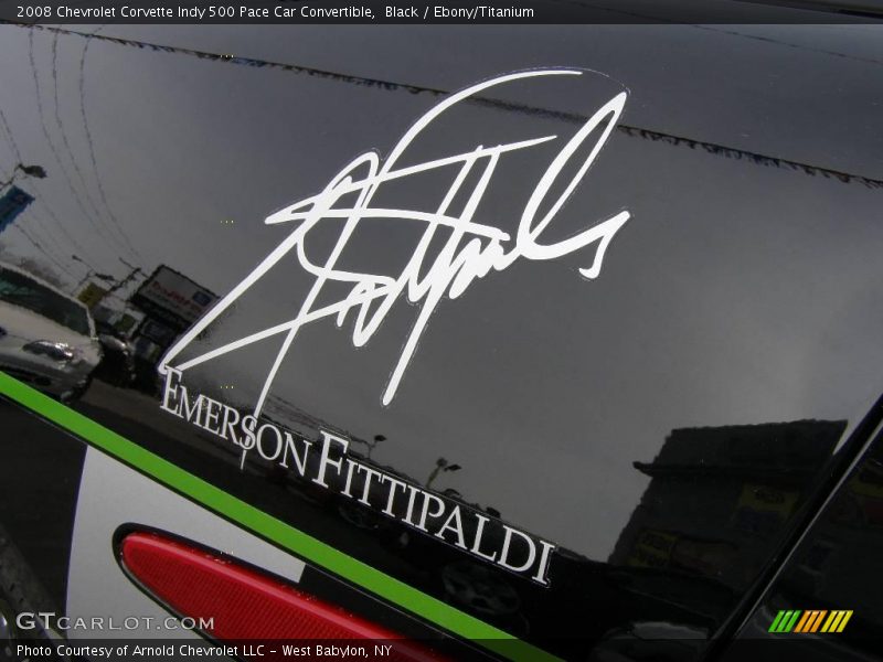 Black / Ebony/Titanium 2008 Chevrolet Corvette Indy 500 Pace Car Convertible