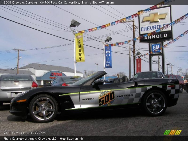 Black / Ebony/Titanium 2008 Chevrolet Corvette Indy 500 Pace Car Convertible