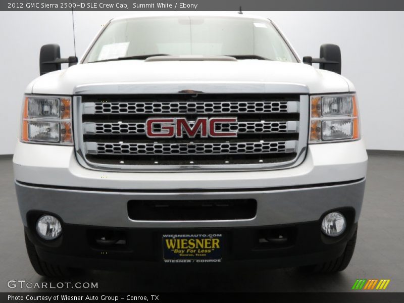 Summit White / Ebony 2012 GMC Sierra 2500HD SLE Crew Cab