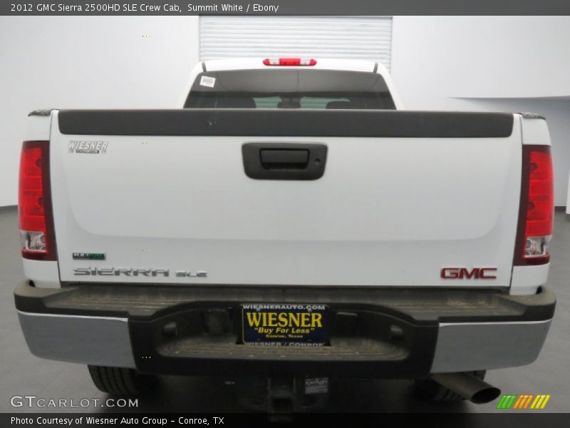Summit White / Ebony 2012 GMC Sierra 2500HD SLE Crew Cab